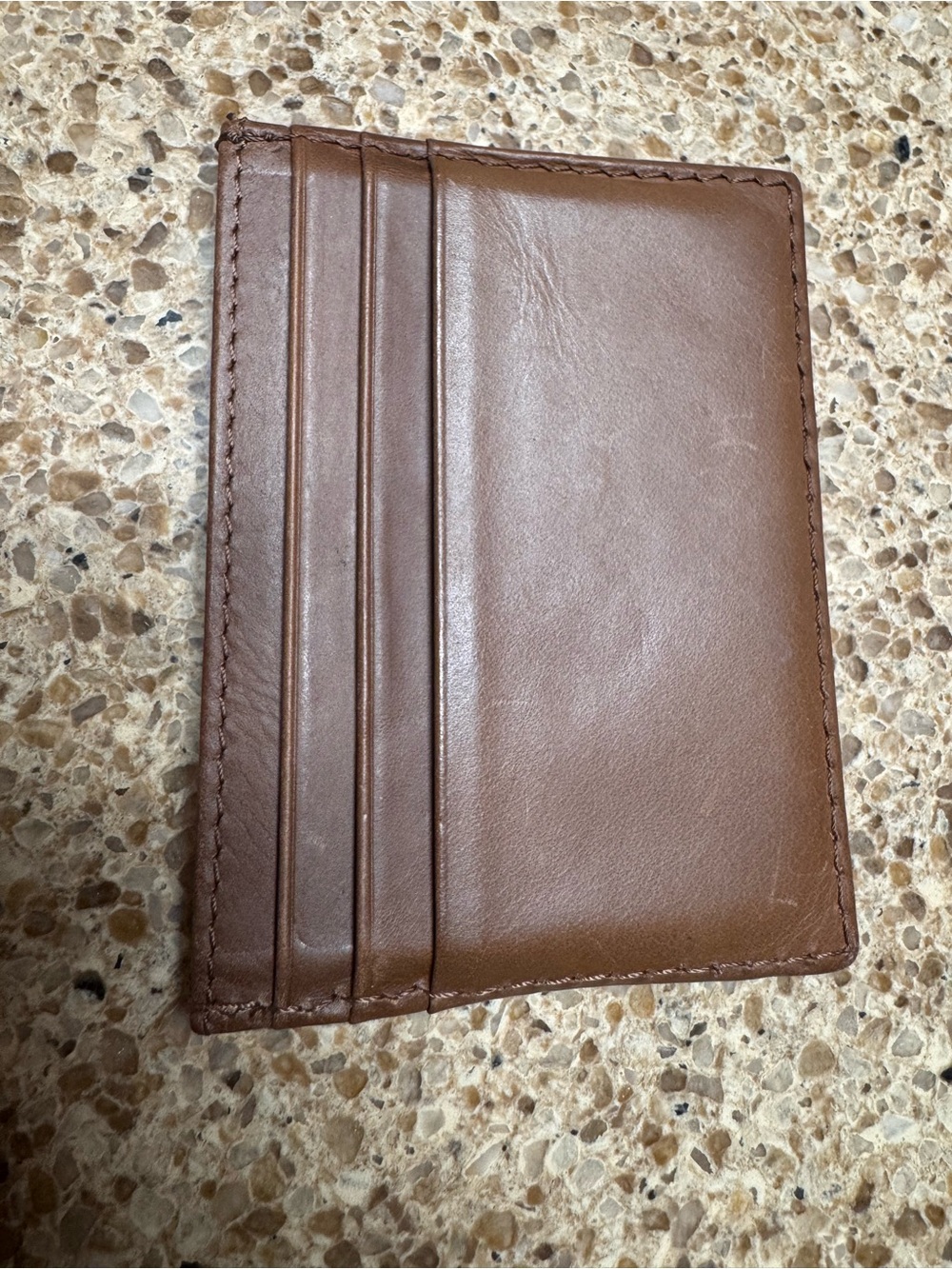 Genuine Leather Brown Slim Card Holder